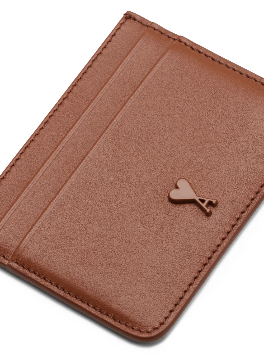AMI Paris Ami De Coeur pasjeshouder met studs Bruin