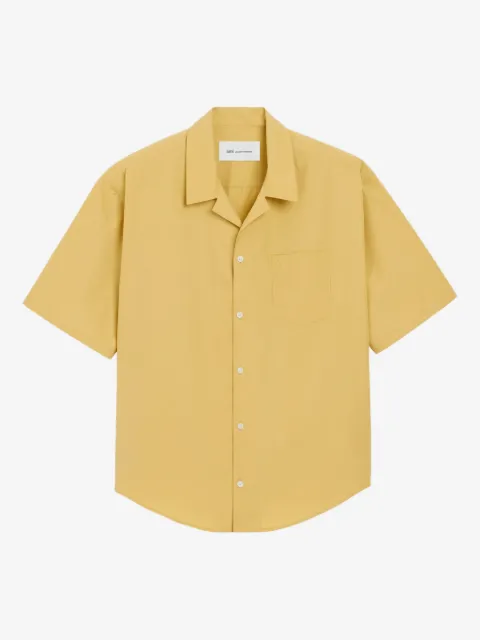 AMI Paris cotton short sleeve camp collar boxy shirt