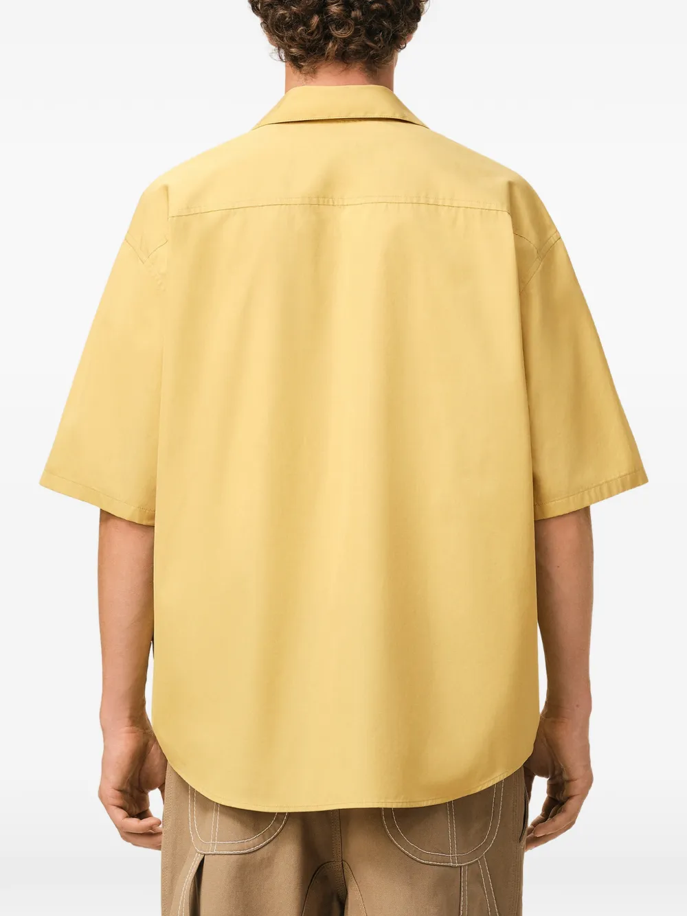 AMI Paris Ami De Coeur shirt met campkraag Geel