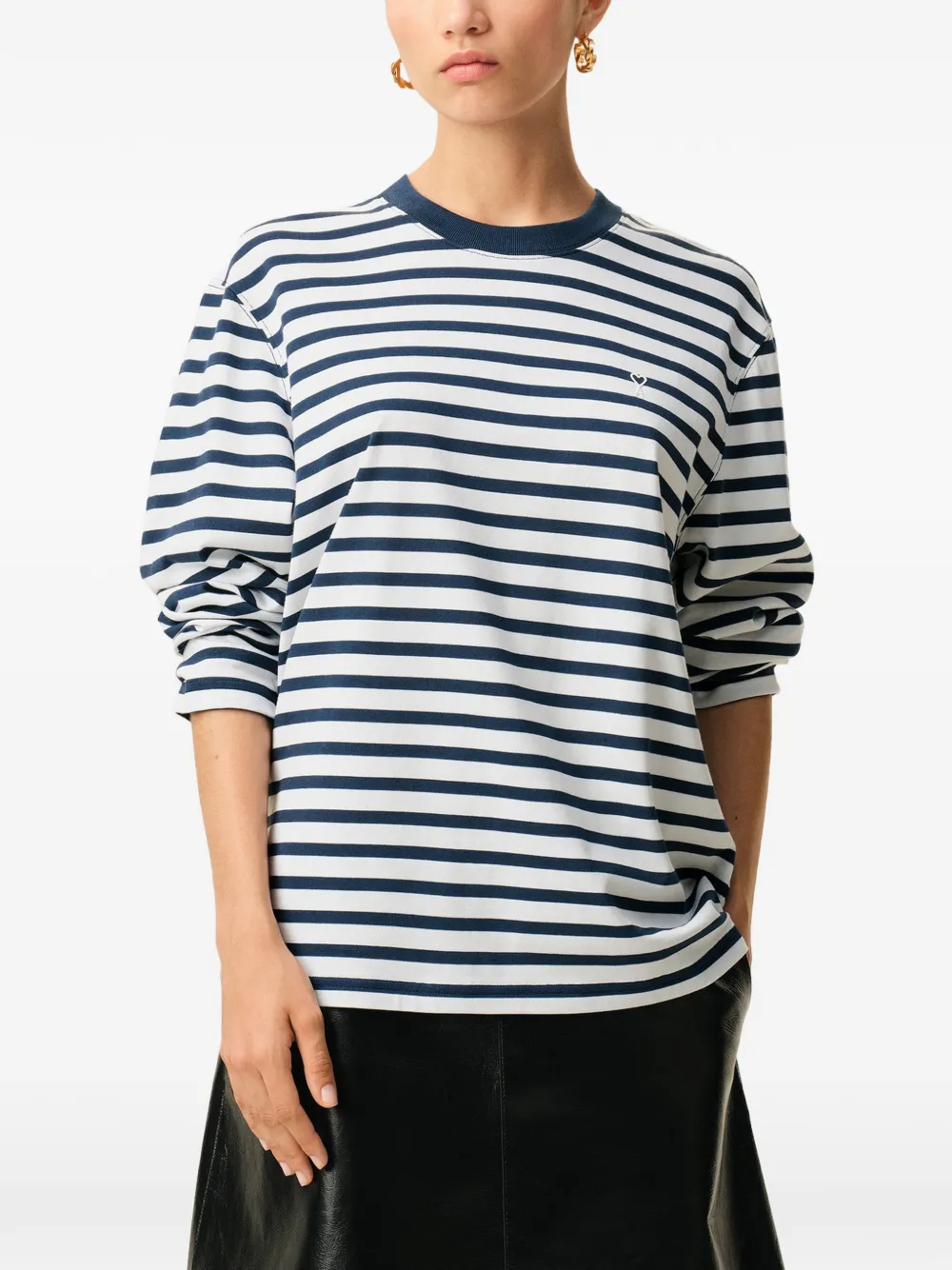AMI Paris Ami De Coeur T-shirt met lange mouwen Wit