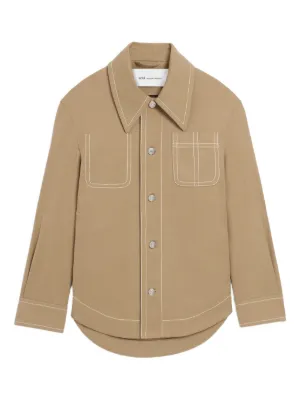AMI Paris ボタン ボクシージャケット | グリーン | FARFETCH JP