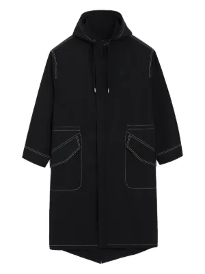 LEMAIRE ベルテッド ダッフルコート | ブラック | FARFETCH JP