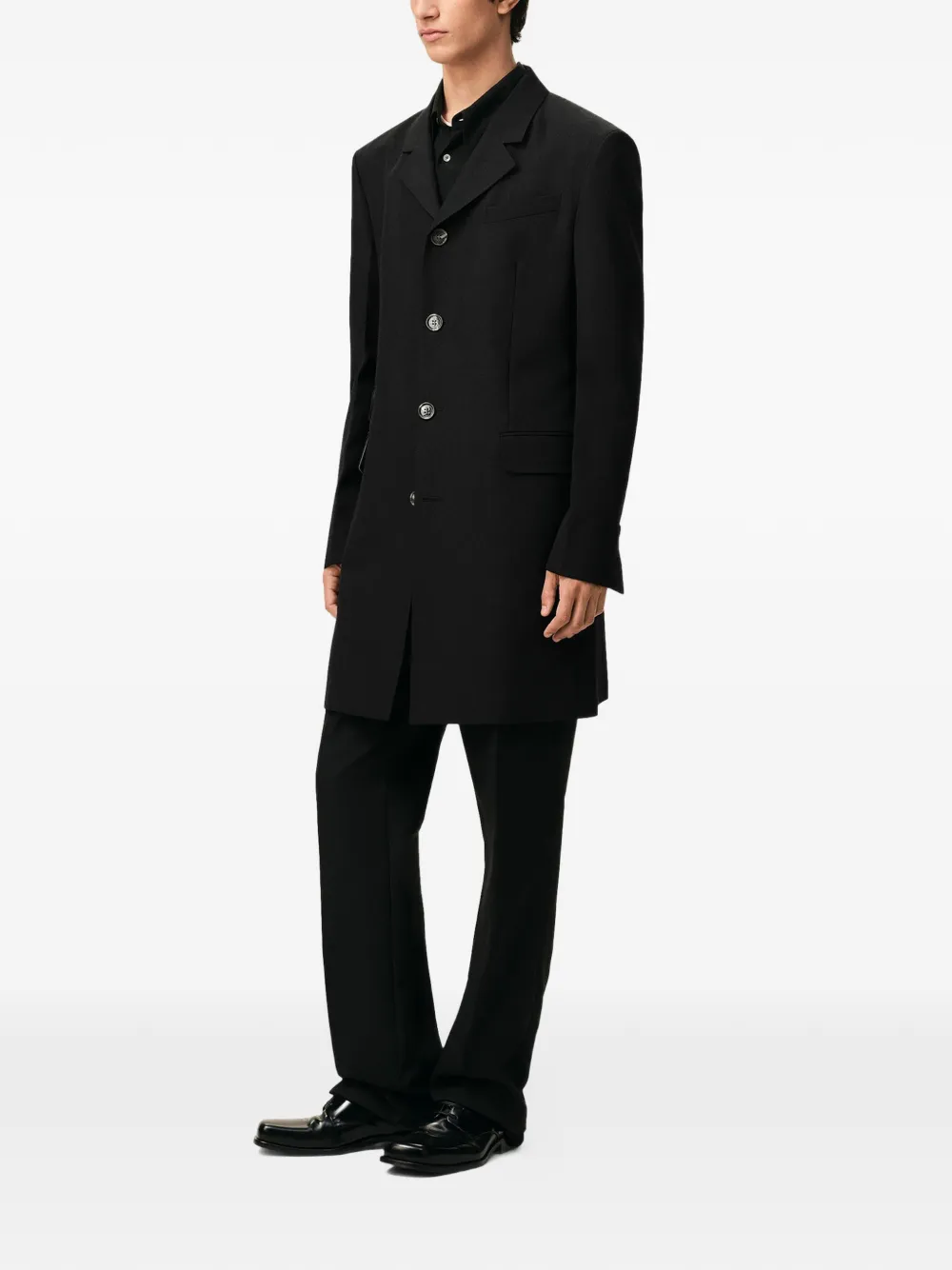  Ami Paris Single-breasted Coat - Black 