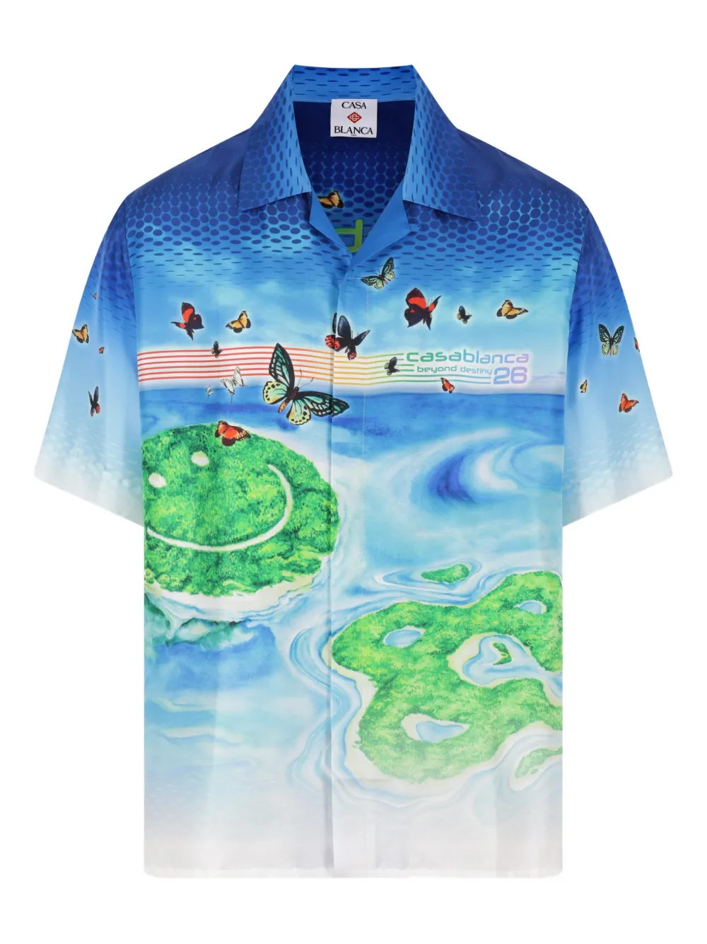 Casablanca printed shirt - Blu