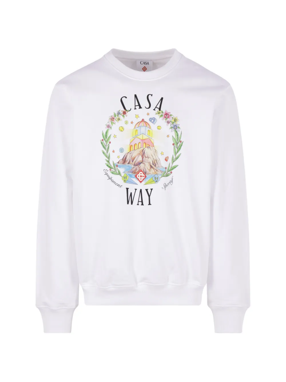 Casablanca Casa way sweatshirt in jersey - Bianco