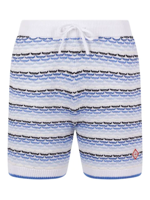 Casablanca striped diamond-logo shorts