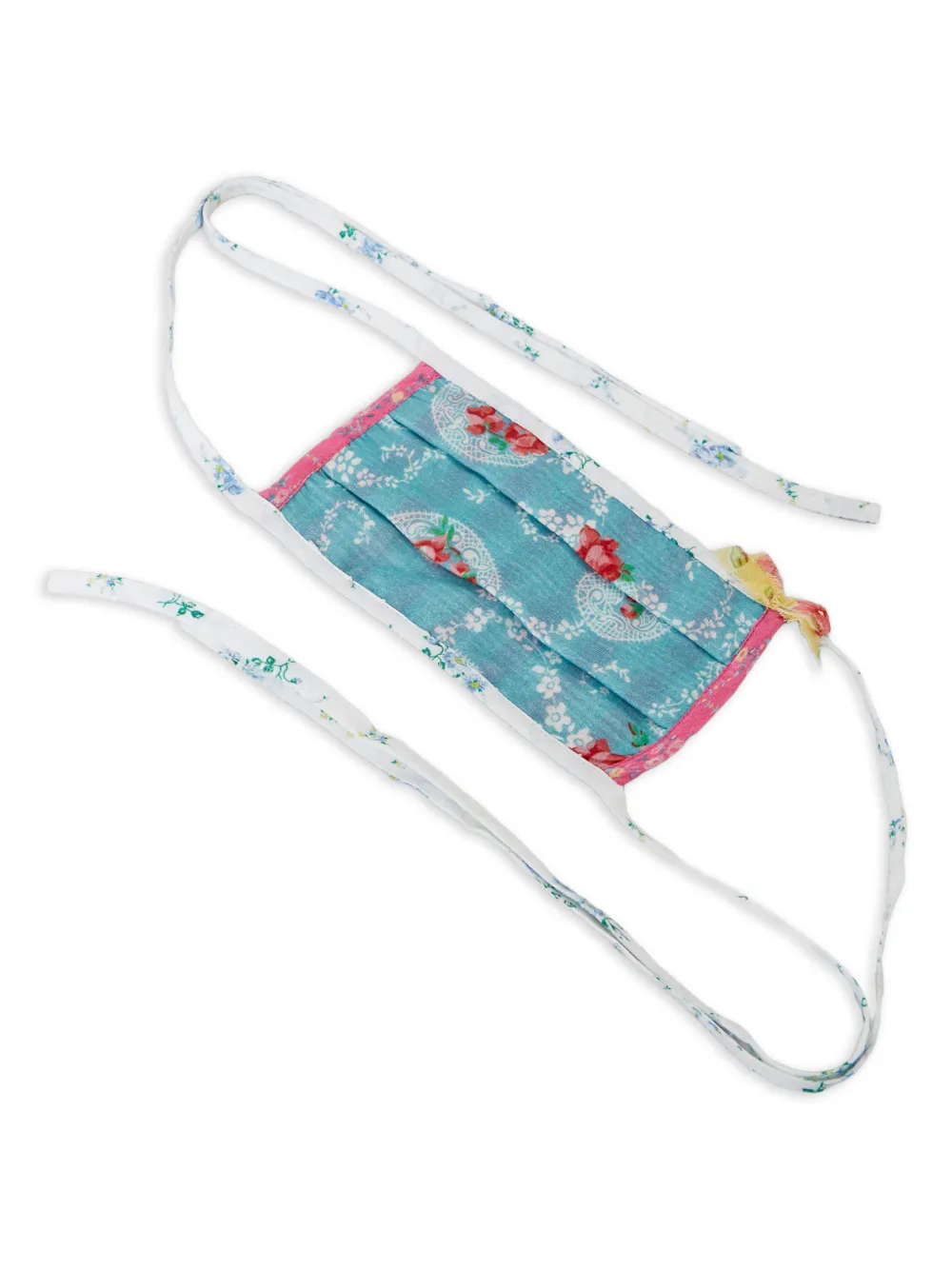 LoveShackFancy floral-print face mask - Blau