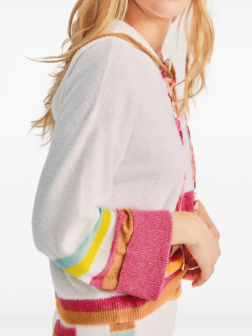 LoveShackFancy Fenmore striped hoodie - Wit