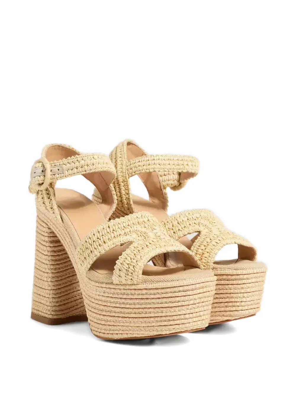 Castañer Adriana sandalen met plateauzool Beige