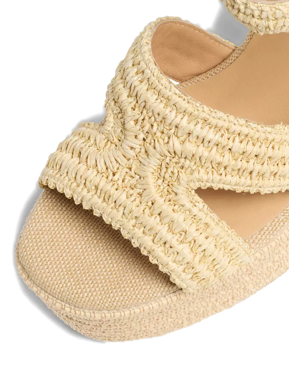 Castañer Adriana sandalen met plateauzool Beige