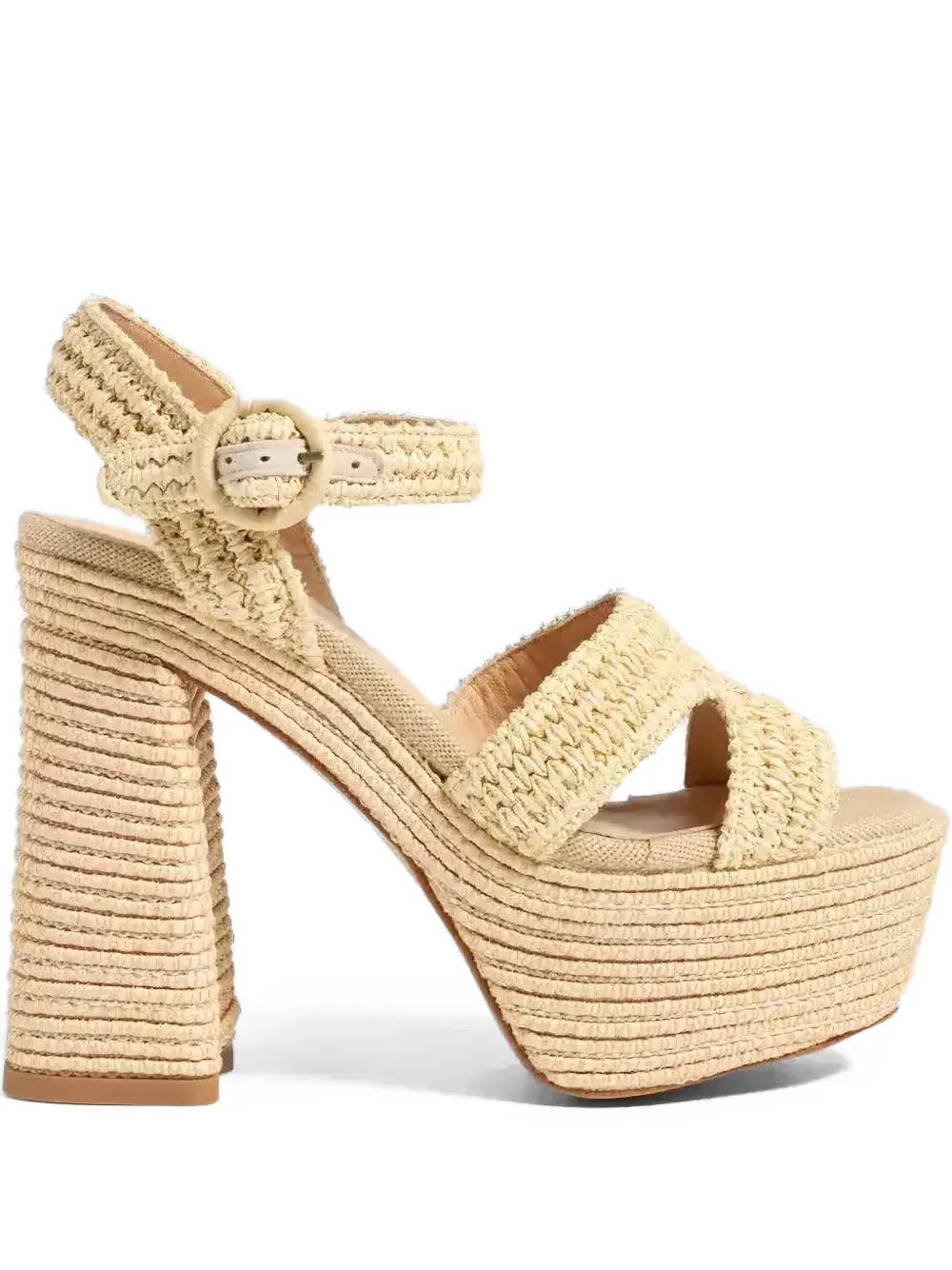 Castañer Adriana sandalen met plateauzool Beige