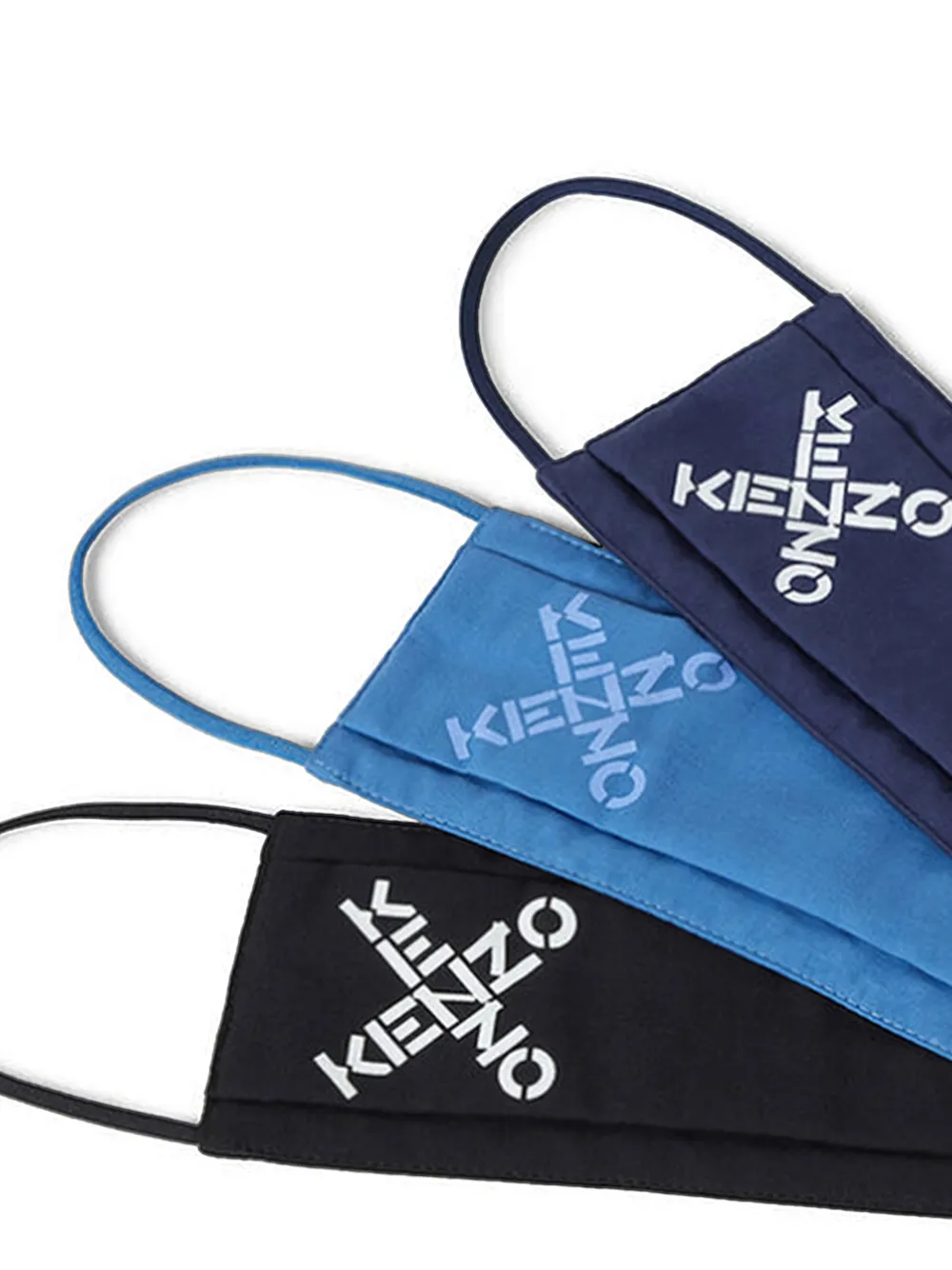 Kenzo Drie mondkapjes met logo Blauw