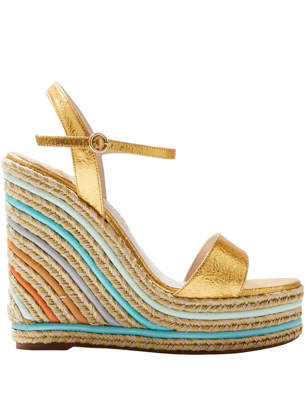 Sophia Webster raffia wedge sandals | Gold | Image 1