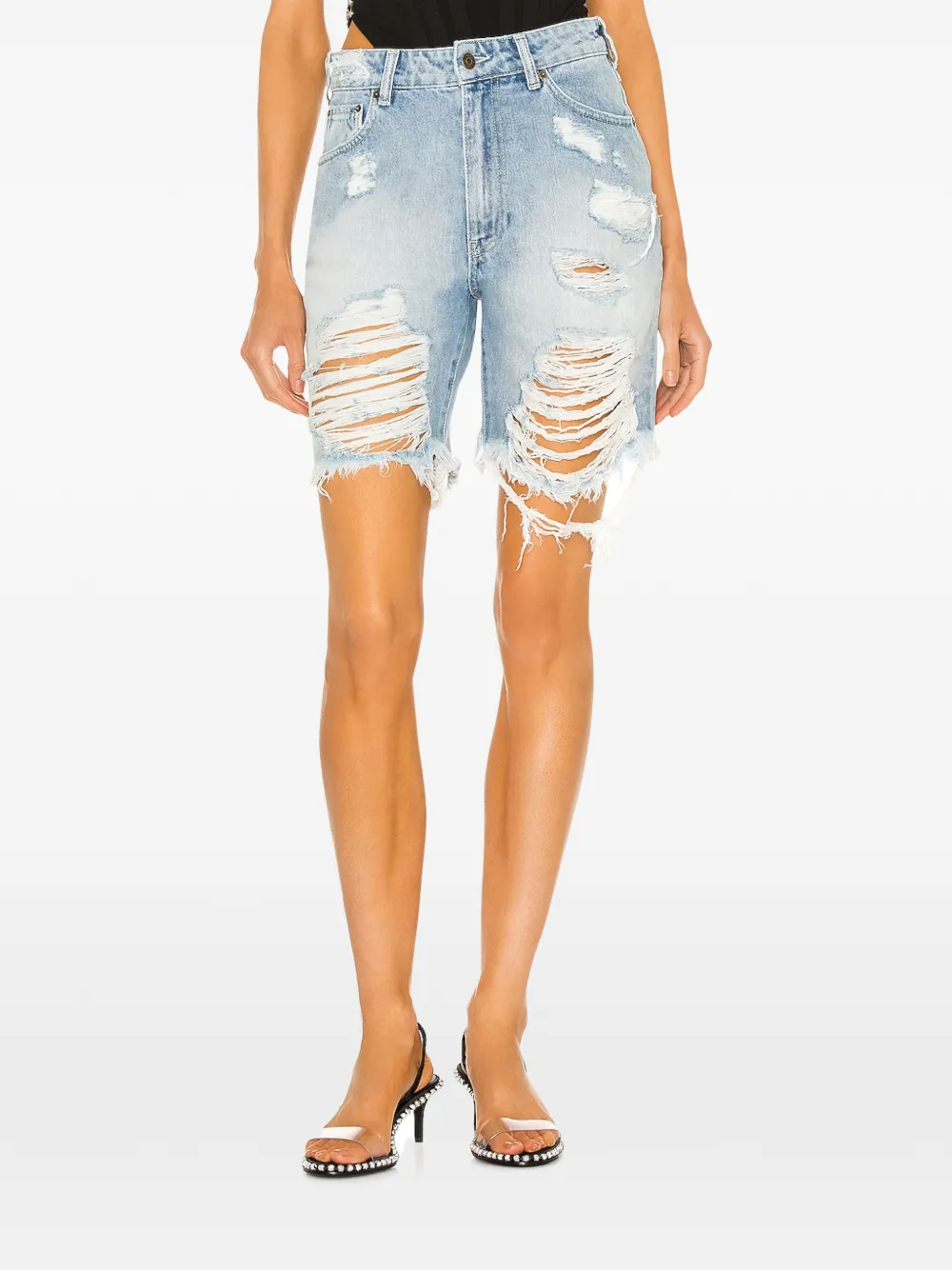  Seroya Mia Frayed Shorts - Blue 