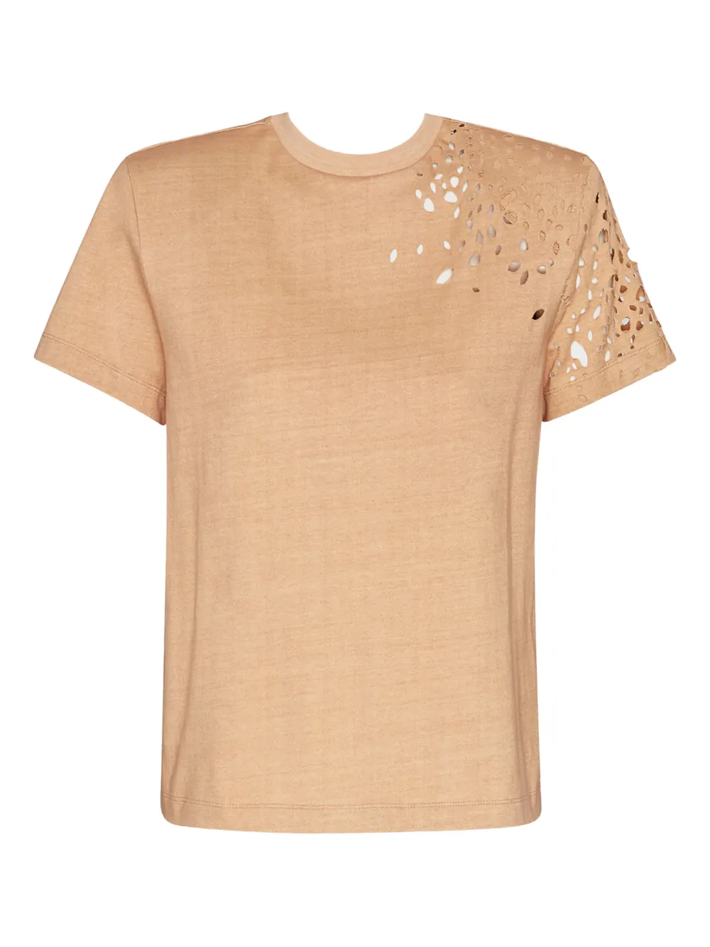 SEROYA Caroline cut-out T-shirt - Toni neutri