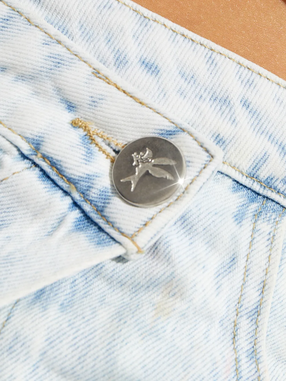 One Teaspoon Asymmetrische mini-rok met kettingdetail Blauw