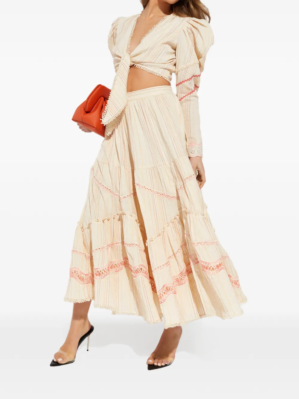 Hemant And Nandita jupe longue à fente latérale | Jupes taille haute | Image 2