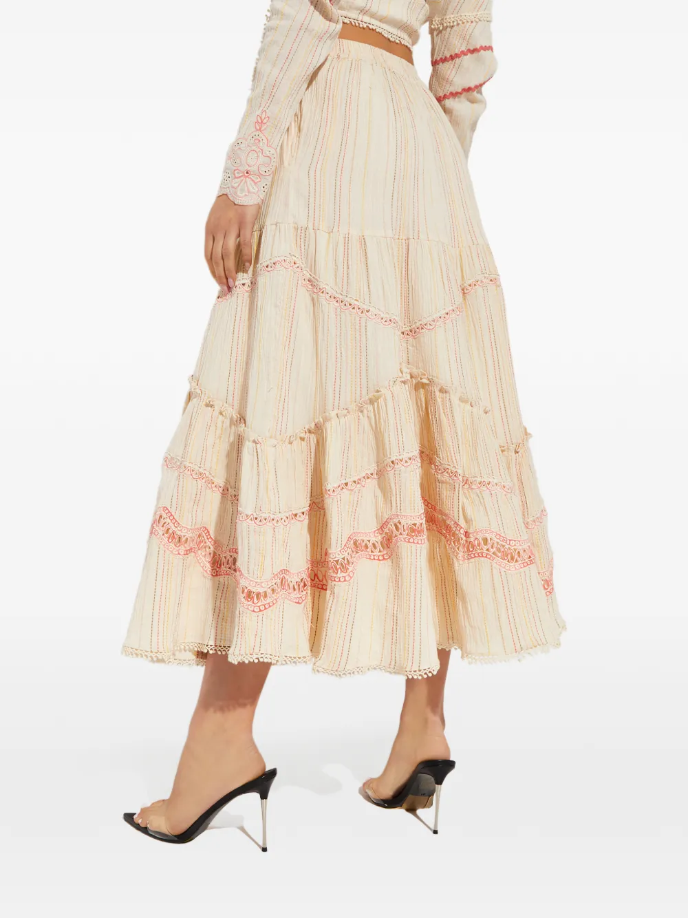 Hemant And Nandita Maxi-rok met zijsplit Beige