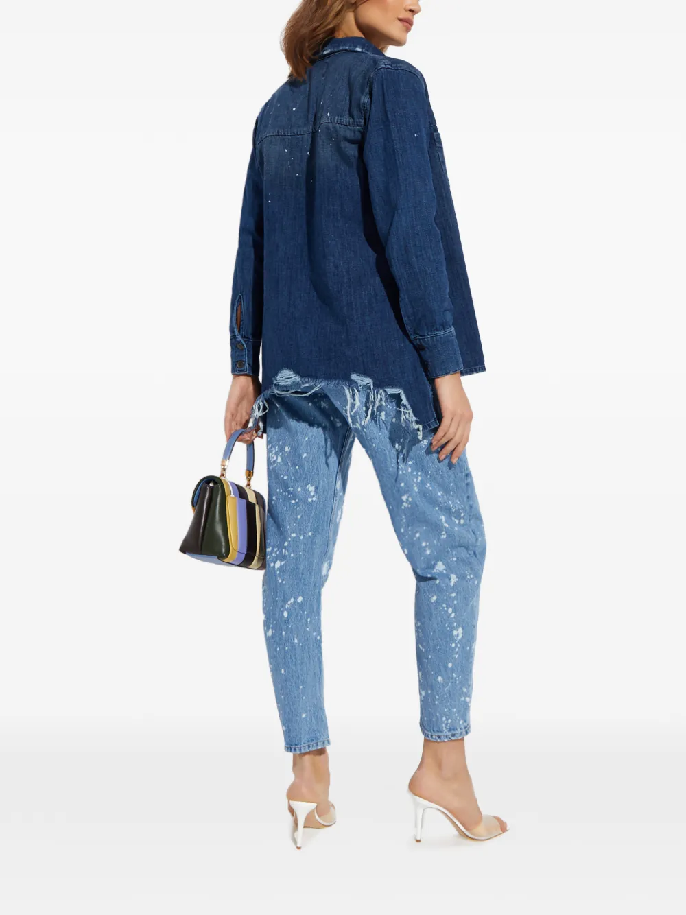 One Teaspoon Jeans met tie-dye print Blauw
