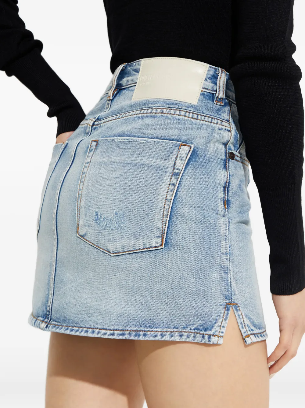 One Teaspoon Mini-rok met ritszak Blauw