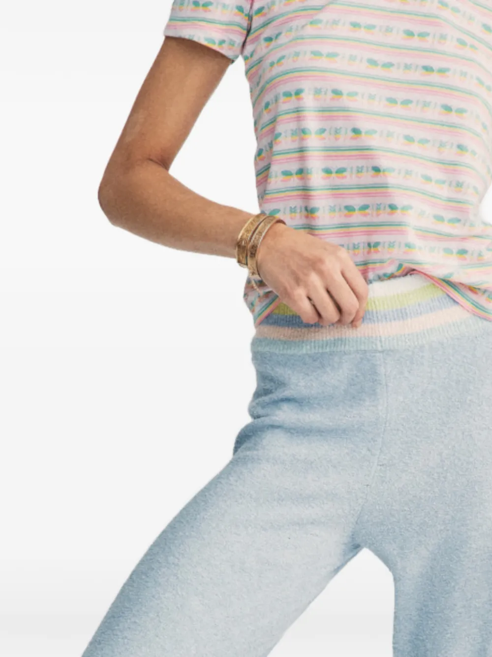  Loveshackfancy Striped-trim Track Pants - Blue 