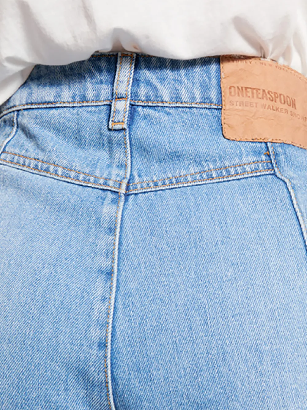  One Teaspoon High-rise Cuffed-hem Denim Shorts - Blue 