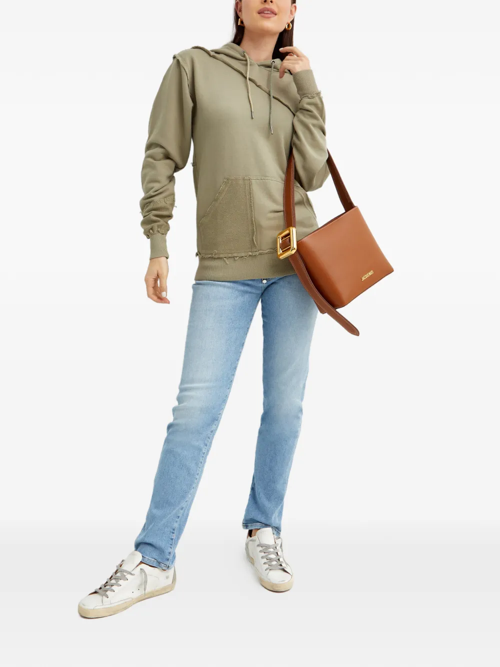 SEROYA Kendrick frayed-effect drawstring-fastening hoodie | Hoodies | Image 2