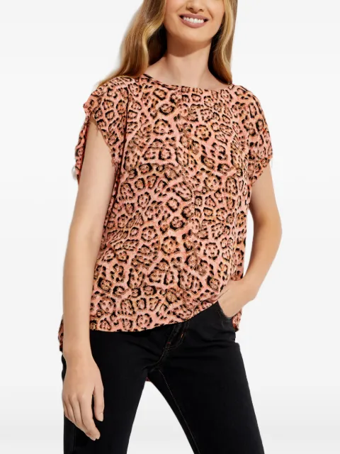 One Teaspoon animal-print tie-fastening T-shirt
