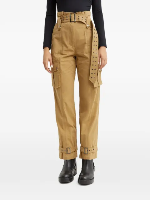 SEROYA cargo-pocket buckle-fastening trousers