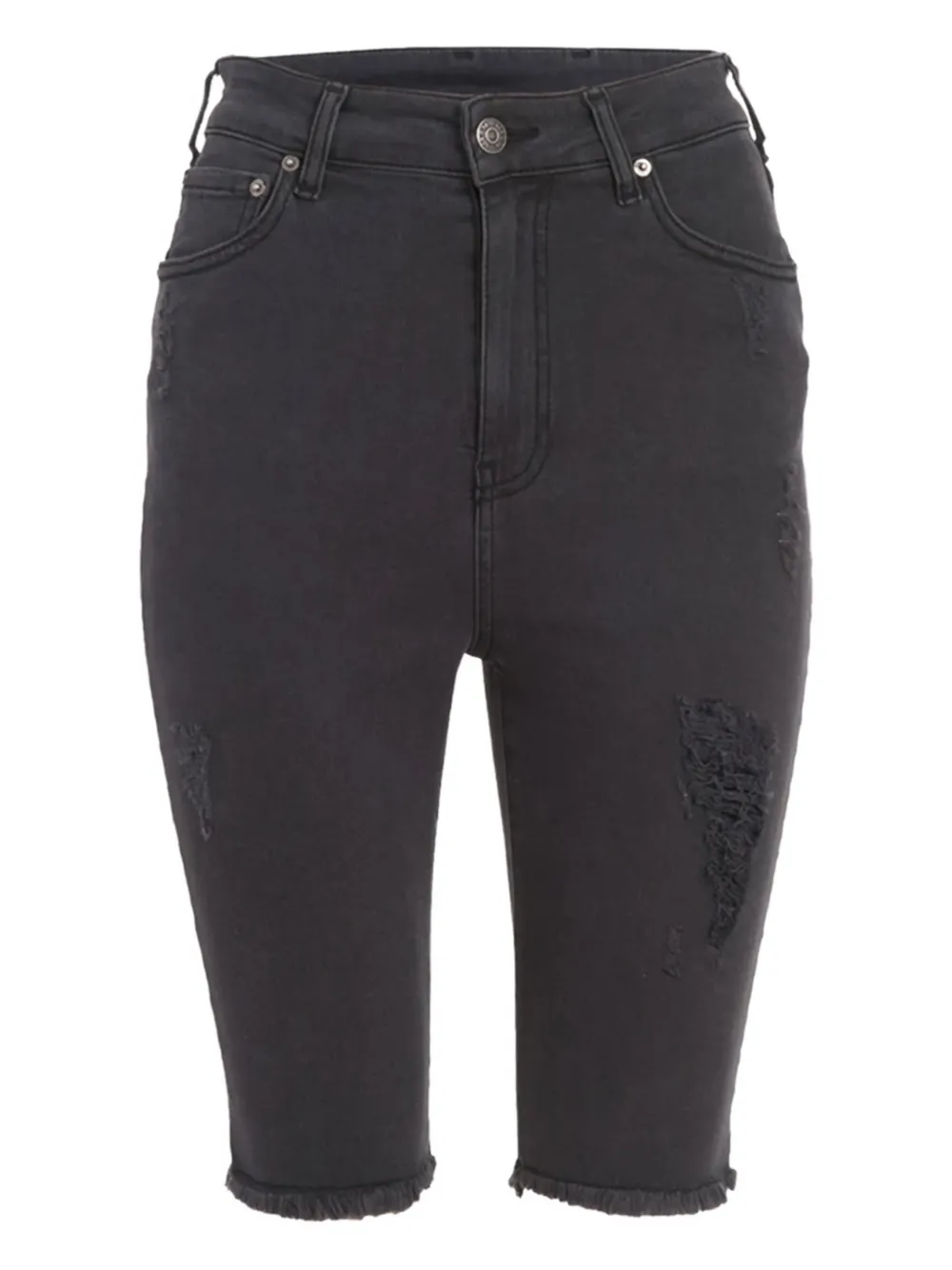 SEROYA Maya distressed-effect shorts | Black | Image 1