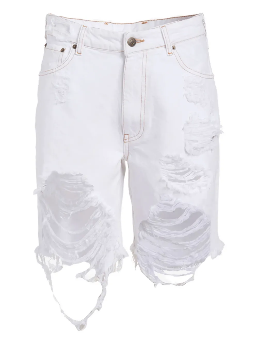 SEROYA frayed-effect shorts | White | Image 1