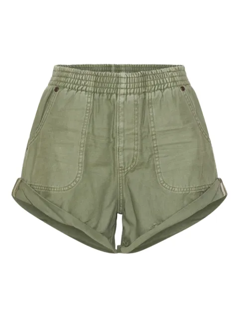 One Teaspoon elasticated-waistband khaki shorts