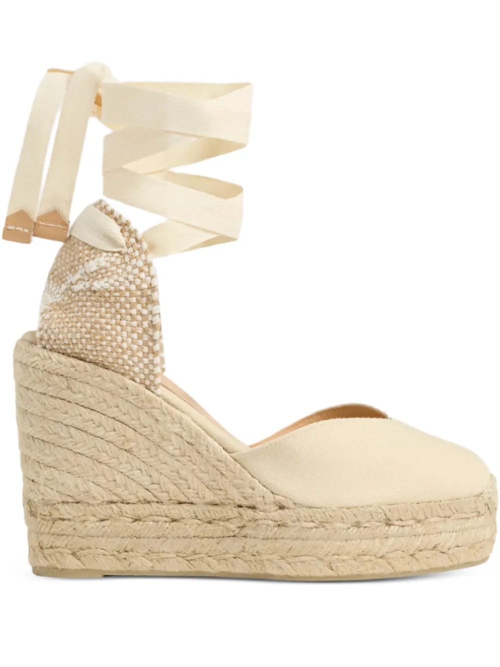 Castañer Chiara espadrilles met plateauzool en sleehak Beige