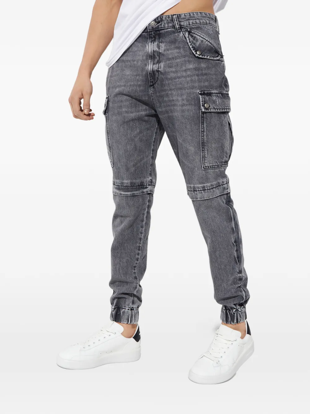 SEROYA John flap-pocket jeans - Grigio