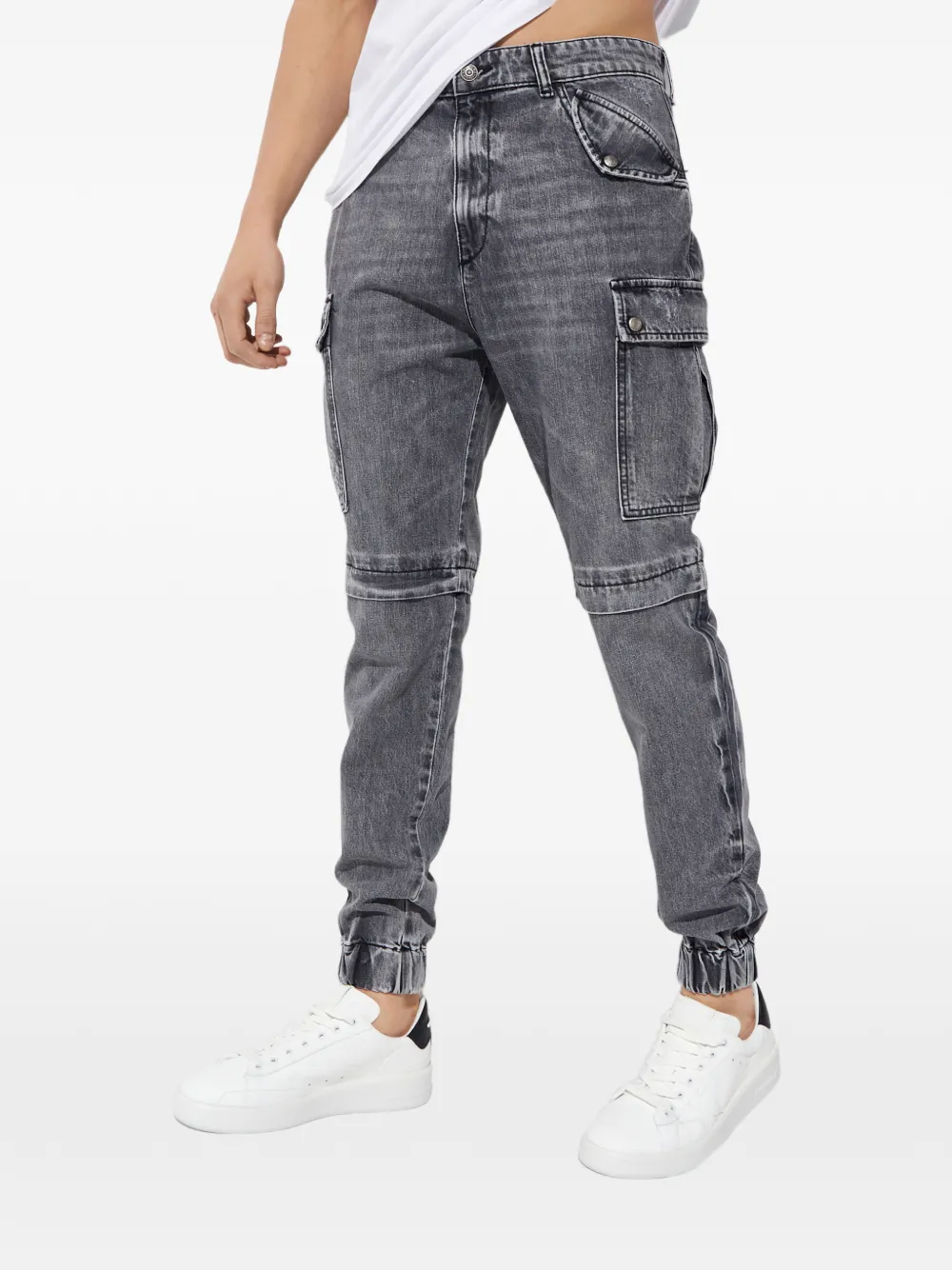 SEROYA John flap-pocket jeans - Grigio