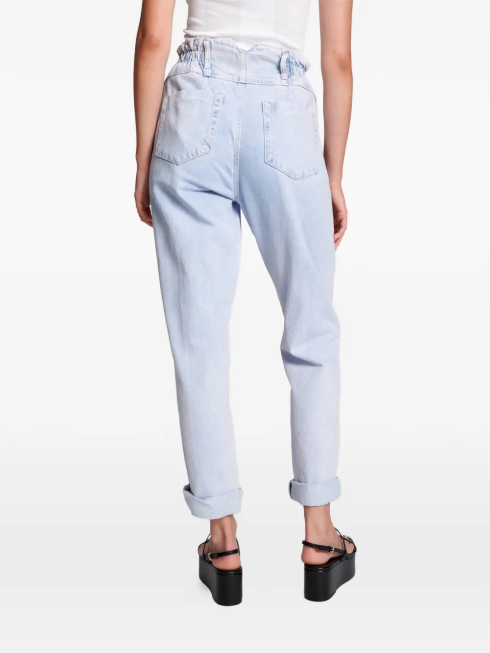 One Teaspoon Straight jeans met elastische afwerking Blauw
