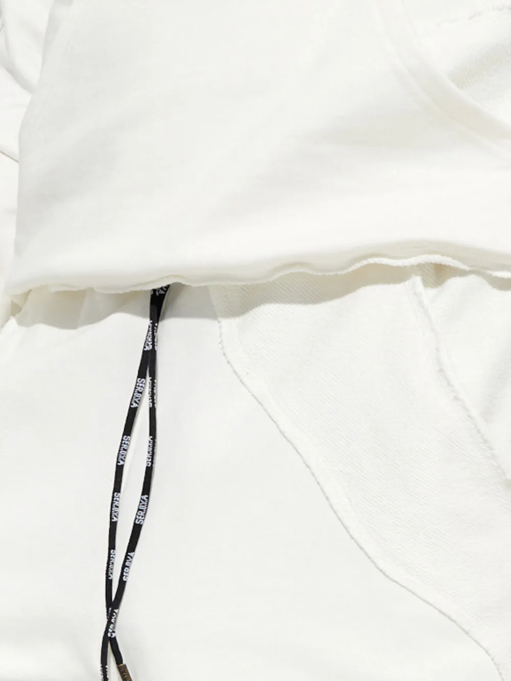  Seroya Yanni Drawstring Stitched Shorts - White 