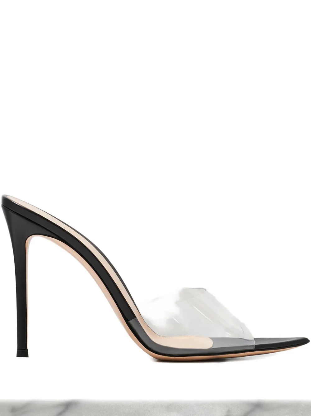 Gianvito Rossi transparent pointed sandals Wit