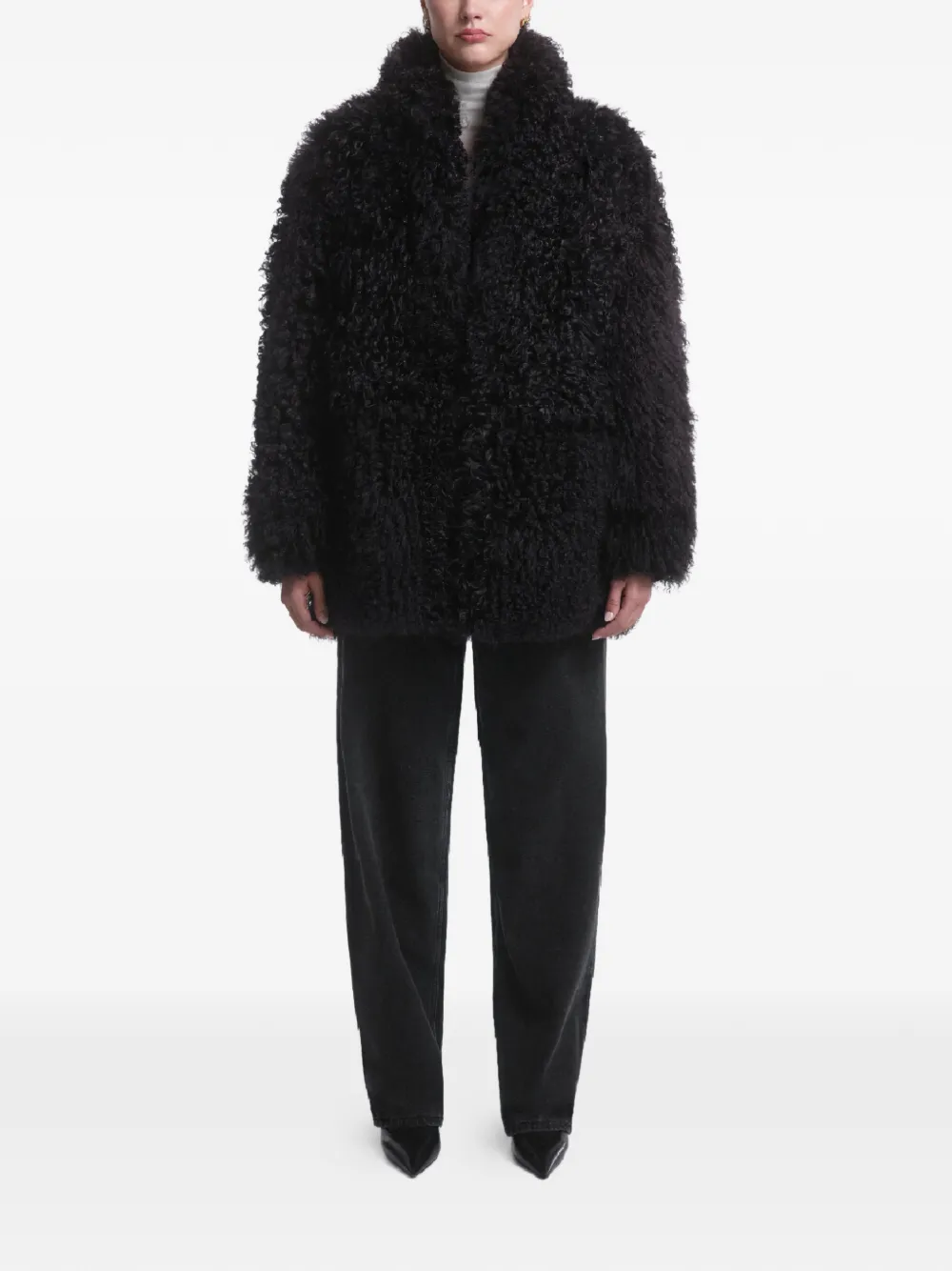 Nour Hammour Amara collarless jacket | Oversized Jackets | Image 2