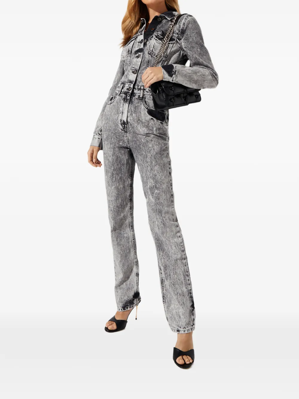 Retrofête Cora  buttoned faded jumpsuit | Full Length | Image 2