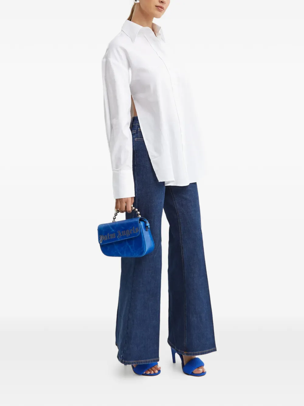 SEROYA tie detail shirt - Wit