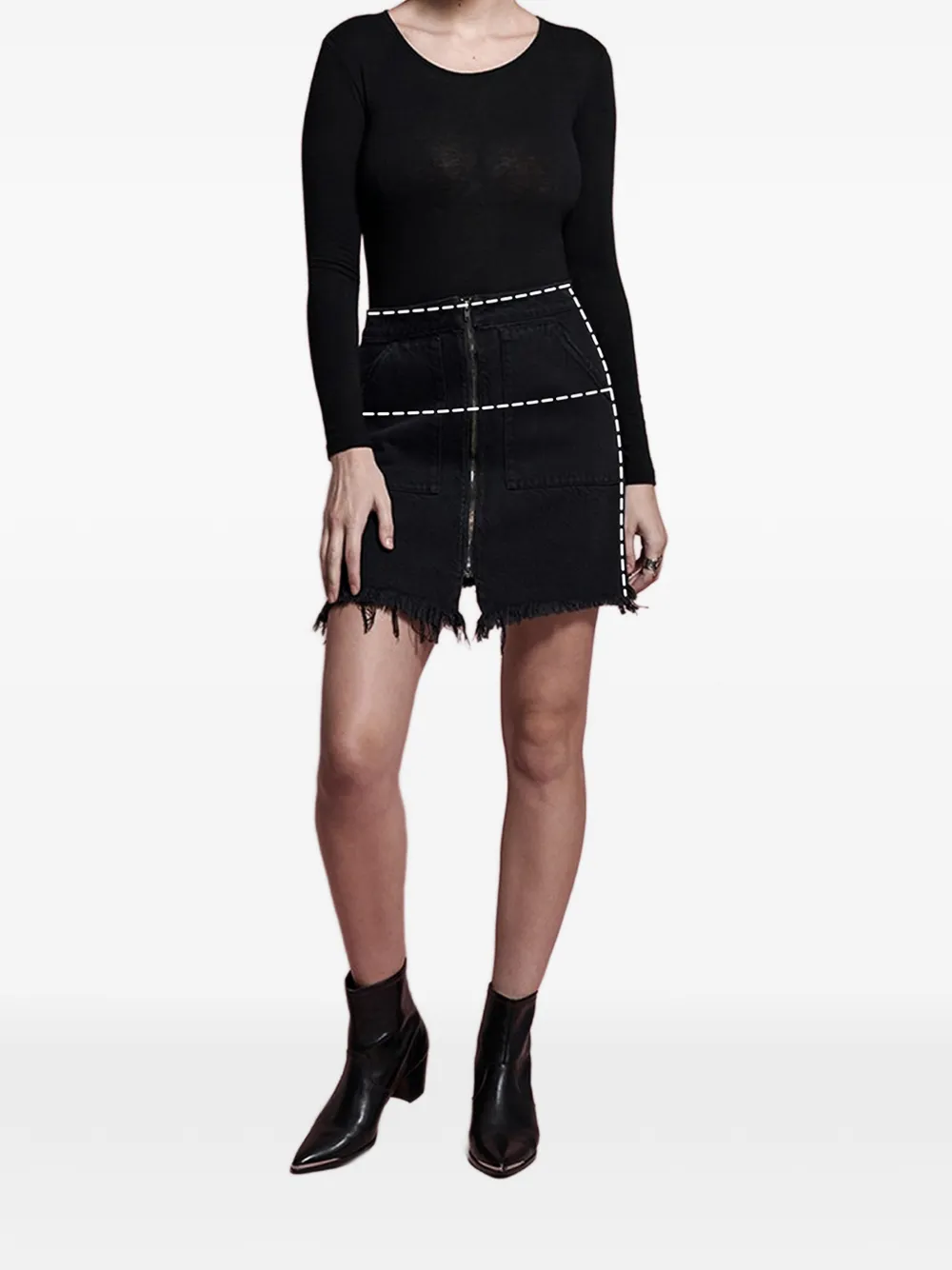 One Teaspoon falda corta con flecos y cierre | Faldas acampanadas | Image 2