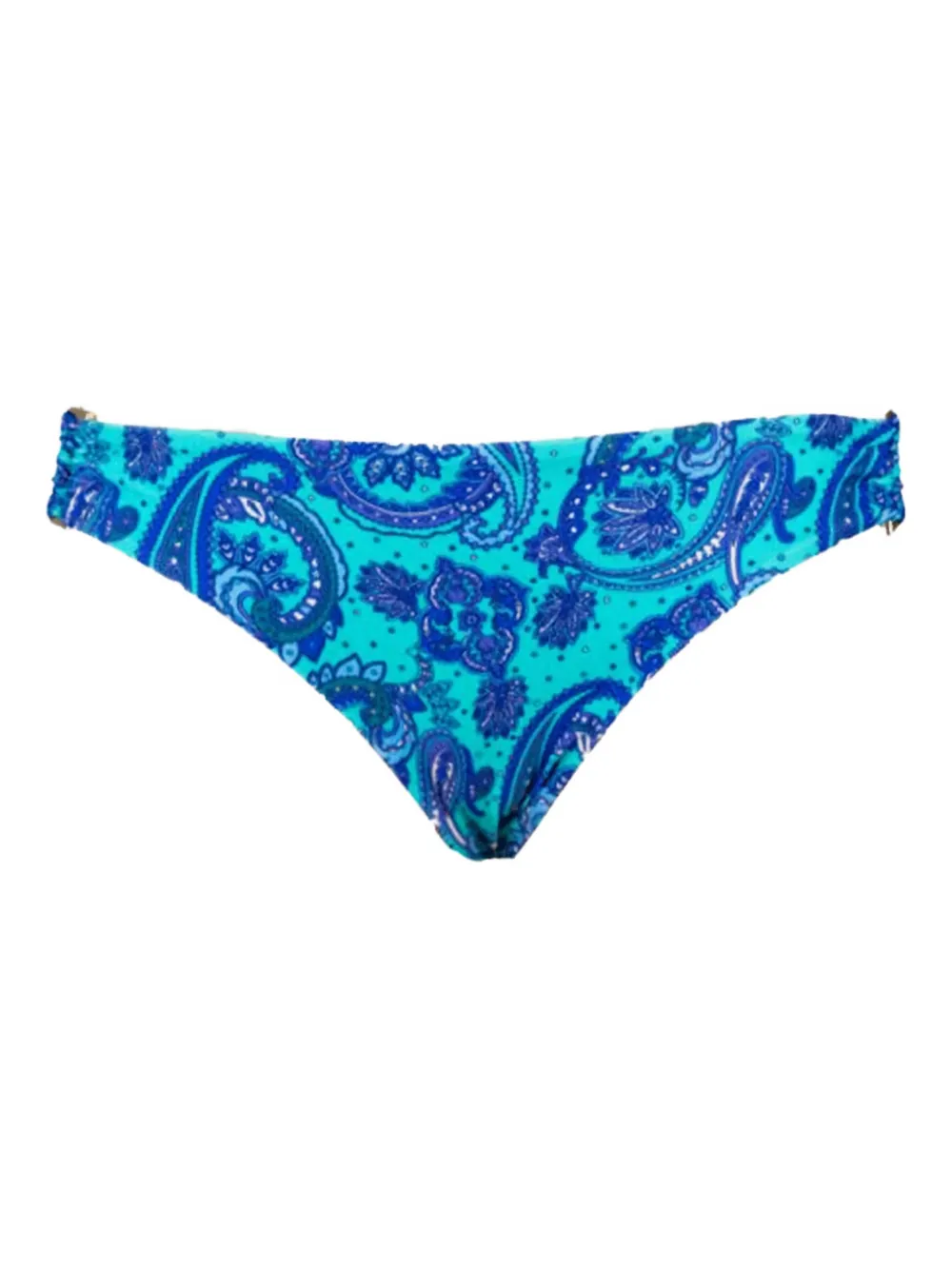 Caha Capo Dubai Paisley Metal Buckle Bikini Bottoms In Blue