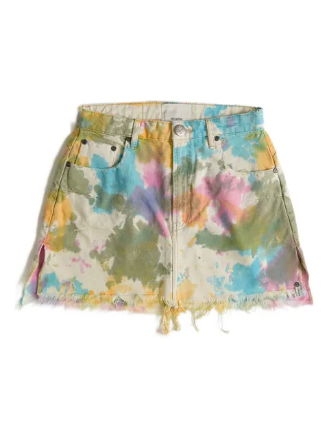 One Teaspoon tie-dye frayed skirt