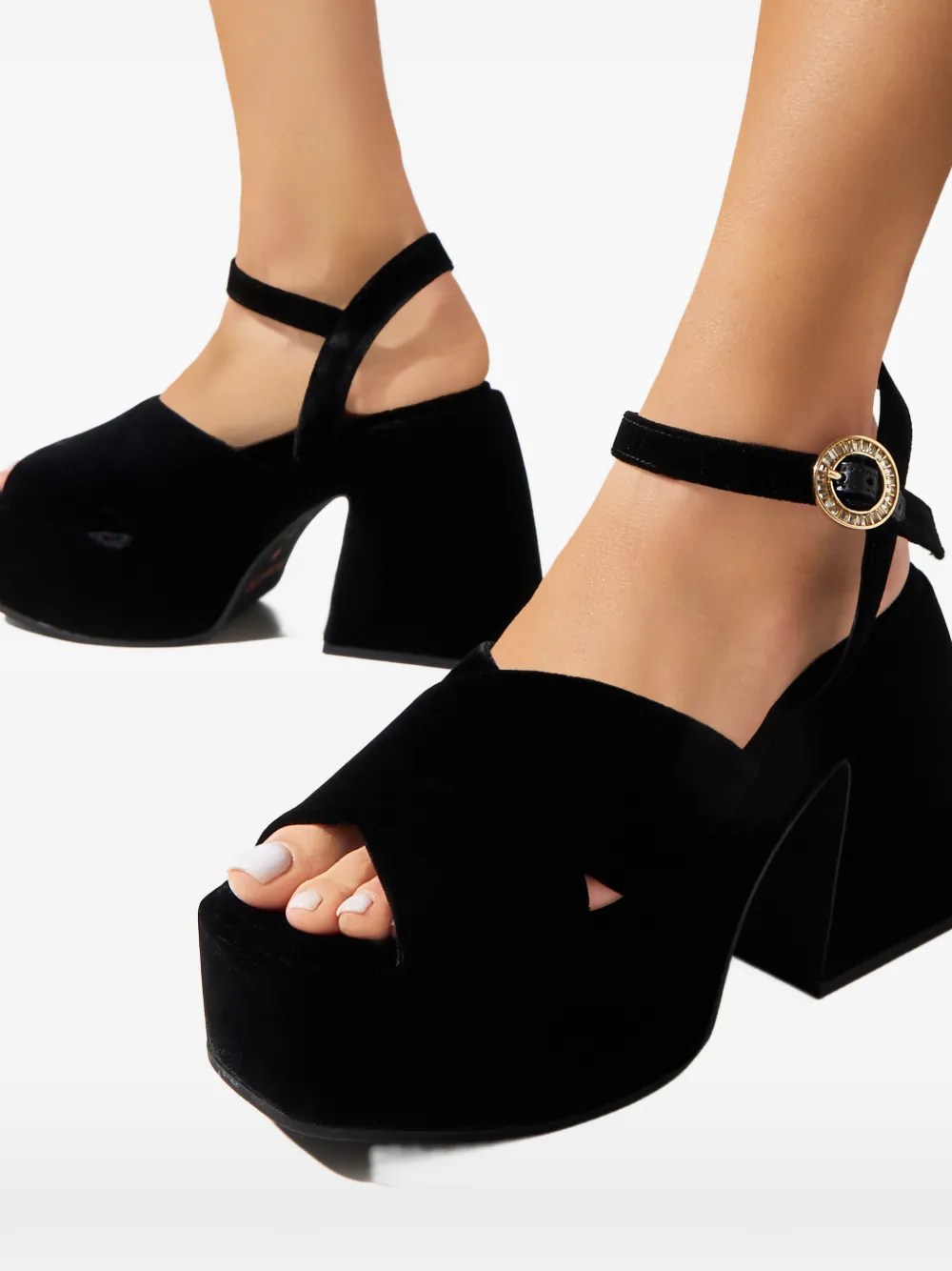 Nodaleto Bulla Joni platform heeled sandals Zwart