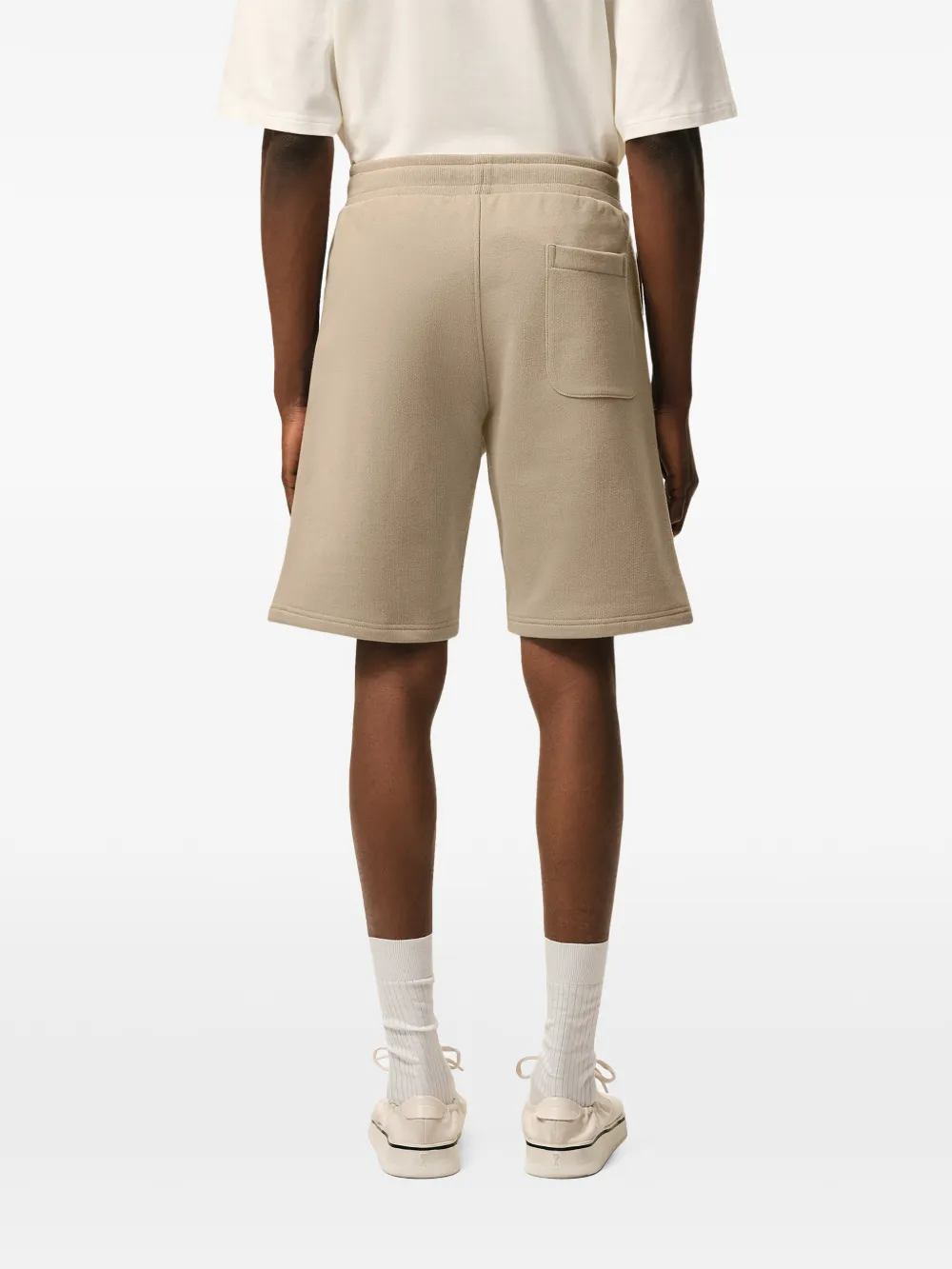 AMI Paris Ami de Coeur katoenen fleece shorts Beige
