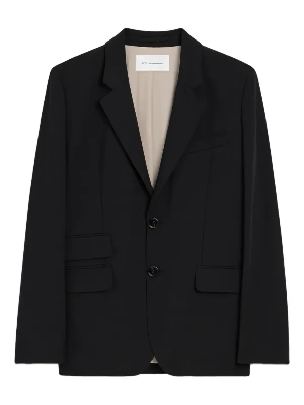 Ami Paris Single-breasted Blazer in Black