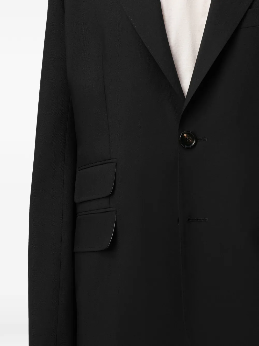 AMI Paris Boxy jack blazer met enkele rij knopen Zwart