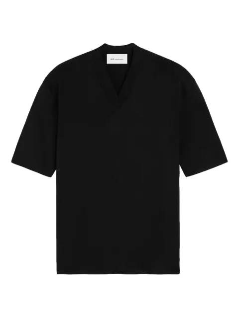 AMI Paris V-neck short-sleeves sweater