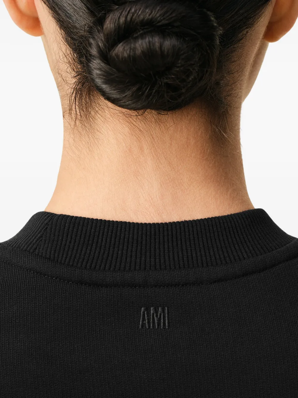 AMI Paris Ami De Coeur cropped sweater Zwart